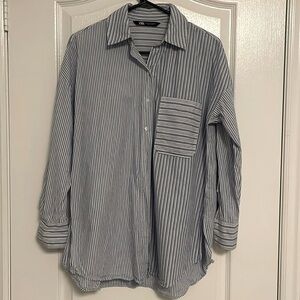 Zara Striped Button Up Shirt